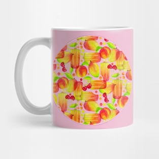 Summer Mango Pop on Pink Mug